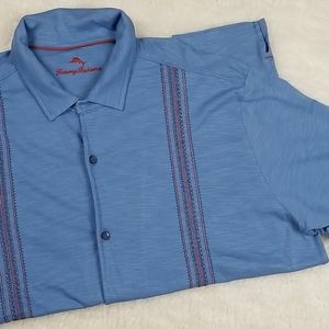 Tommy Bahama Embroidered SS cotton button down